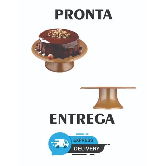 2 Boleira Lisa Cake - Suporte para Bolo - Bandeja para Doces - 20cm