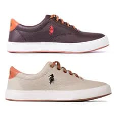 Kit 2 tenis masculino casual moderno polo open social macio confortável versatil trabalho e passeio