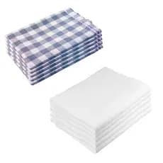 Kit 10 Pano de Chão Grande Saco 45x75 CM Xadrez Alvejado Atacado Algodão
