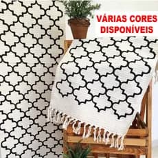 Kit Passadeira Cozinha 3 Peças Jogo Tapete Geométrico Decoração Casa Excelente Qualidade Tecido