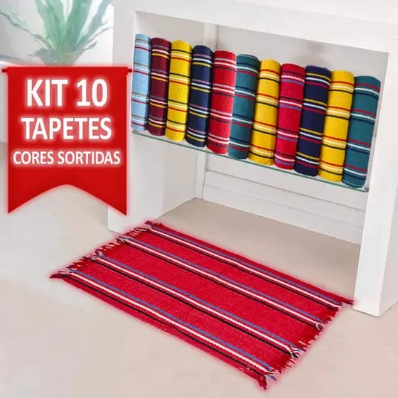 Kit 10 Tapete De Banheiro Tapete de Porta Toalha De Piso De Banheiro Jogo De Tapete Varias Cores Kit 10 Unidades
