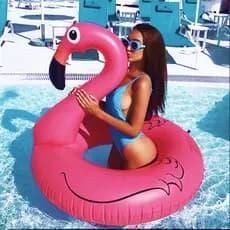 Boia Piscina Inflável Flamingo Rosa 90 Cm Adulto Criança Infantil Piscina Lazer e Verão