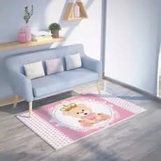 Tapete para Quarto Infantil Kids Urso Coroa de Menino Menina