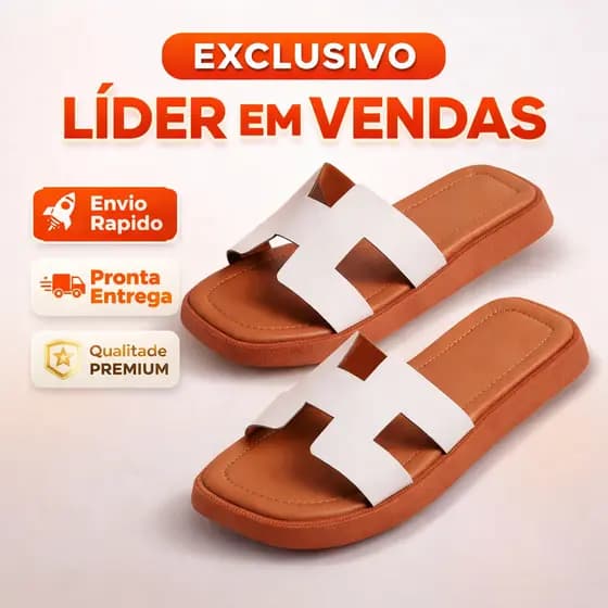 Sandália Rasteira Feminina Infantil Slide Confortável Tira H Leve Casual Dia a Dia Antiderrapante