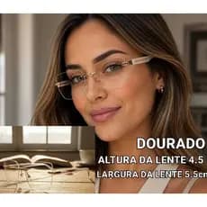 Armação Balgriff Parafusada Feminina Sem aro Para Colocar Grau Receituario