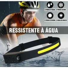 Lanterna de Cabeça LED Recarregáveis USB com Sensor e Fita Ajustável t9 Tatica Militar