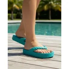 Sandália / chinelo Dedo Nuvem Flat plataforma ultra conforto fascite plantar ortopédica esporão