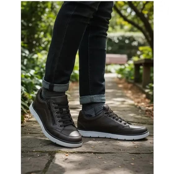 Sapatênis Starfox casual tênis masculino social elástico ziper conforto social conforto estilo