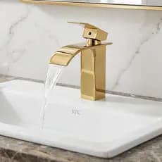 Torneira Cascata Misturador Monocomando Banheiro Lavabo Metal Quente Frio Cuba Preto/Cromado/Dourado/RoseGold Com Engate