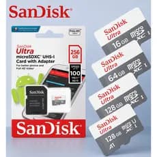 Cartão de Memória Micro SD SanDisk Ultra 128GB 256GB 512GB Classe 10 A1 Para Câmeras de Segurança