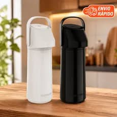 Garrafa Térmica Café água Terere chimarrão Rubi 1L Soprano Bomba de Pressão Ampola de Vidro Não Pinga