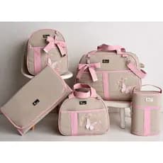 Kit Bolsa Maternidade Menino/Menina Mala de Luxo Térmica Impermeável Luender Baby