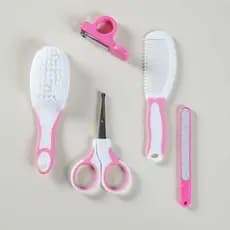 Kit Higiene Bebê Completo 5 Peças Escova Pente Tesoura Cortador de Unha e Licha Luender Baby