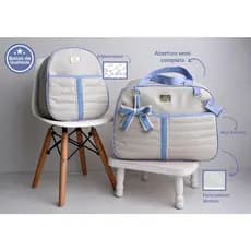 kit bolsa maternidade menino/menina mala para bebê de luxo dueto luender baby