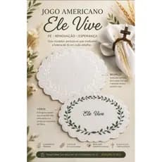 Americano Páscoa Cristã kit 4 pessoas 12 peças