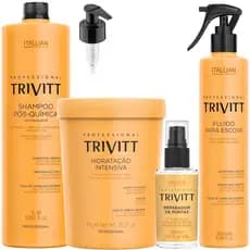 Kit Trivitt Itallian Shampoo 1l Mascara 1kg Fluido Reparador