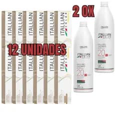Kit 12 Colorações Itallian Color + 2 oxidantes
