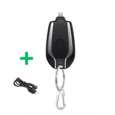 Carregador Emergência Portátil Chaveiro Para Android Tipoc iPhone Lightning 1500mAh