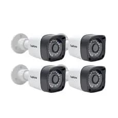 Kit 4 Câmeras  Bullet Full HD 1080p, Lente 2.8mm, Visão Noturna 20M, IP66