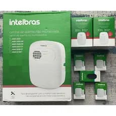 kit alarme Intelbras ANM24NET + 1 Sensor de presença s/ fio + 3 sensores portas e janelas,  ótimo custo benefício
