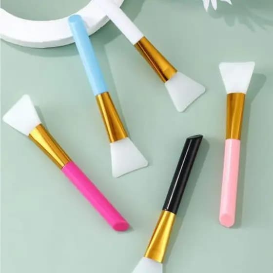 kit até 2 de Pincel de Silicone para Máscara Facial de Argila / Cuidados da Pele / Acessório de Beleza | Silicone Brush Facial Mask Mud Mixing Face