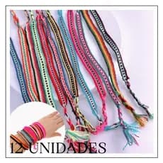 kit A Partir De Pulseiras Pano  Hippie Praia  - Cores Diversas