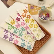Kit 20 Clipe De Estrela Dopamina Y2K Para Meninas E Crianças,Grampo De Cabelo BB Com Franja Lateral Fofa