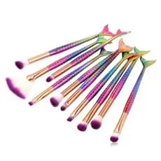 Kit maquiagem 10 sereia, conjunto profissional, kits de ferramentas para sobrancelha e delineado pincel de maquiagem