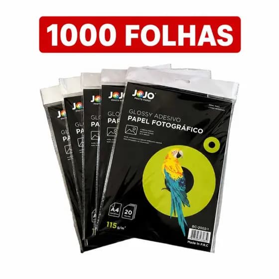 Papel fotográfico adesivo A4 115g 1000 folhas