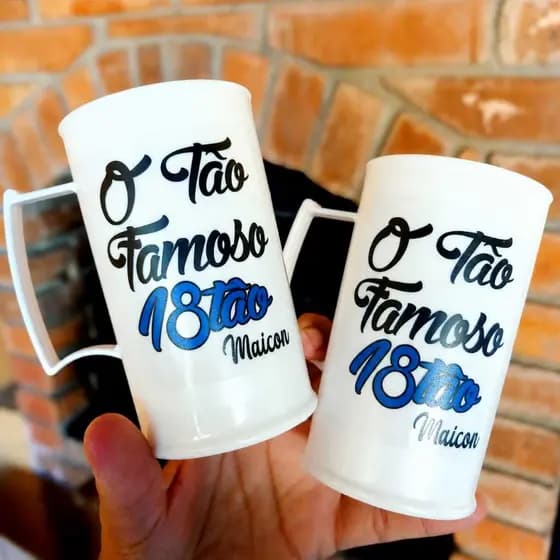 20 a 50 Canecas PERSONALIZADAS BRANCAS 300ml Impressão direta