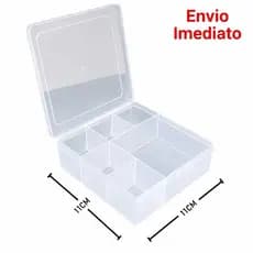Caixas Organizadora 6 divisórias kit 40 unidades