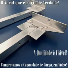 Varal em Aluminio Articulado com Reforço - O varal de parede mais forte da categoria - Comprovado!