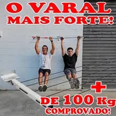 Varal Retrátil de Parede em Alumínio de 3 Hastes com Reforço