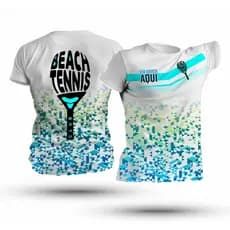 Kit 10pçs Camiseta Personalizada Beach Tennis Top Sua Marca