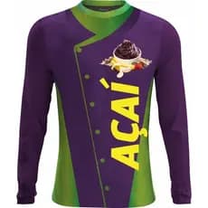 Uniforme Camiseta Manga Longa Açai Açaiteria Pronta Entrega Top