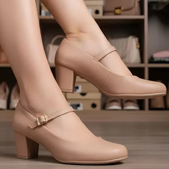 Sapato Feminino Boneca Super Confortável Salto 5cm Leve 110
