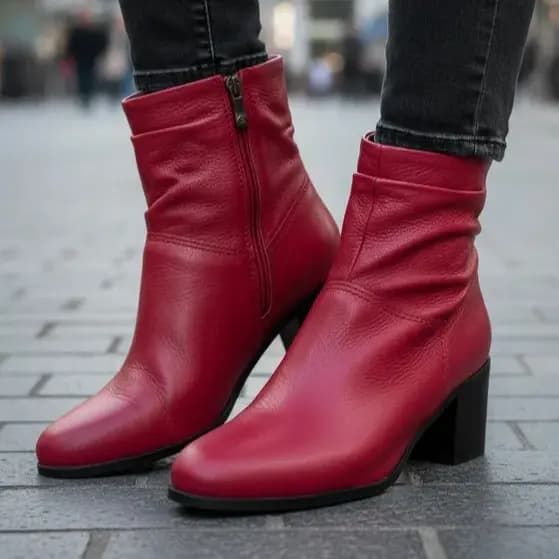 Bota Bottero Feminina Leve conforto Couro Legitimo CanoCurto