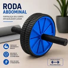 Roda Abdominal Dupla para Treino em Casa – Ganhe Força, Resistência e Abdômen Definido