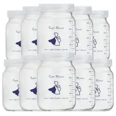 24 Potes Vidro Para Armazenar Leite Materno Com Graduação 200ml