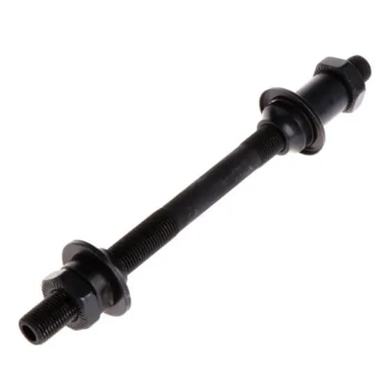 Eixo Traseiro Furado 145mm Preto Para Bicicleta C/ Blocagem