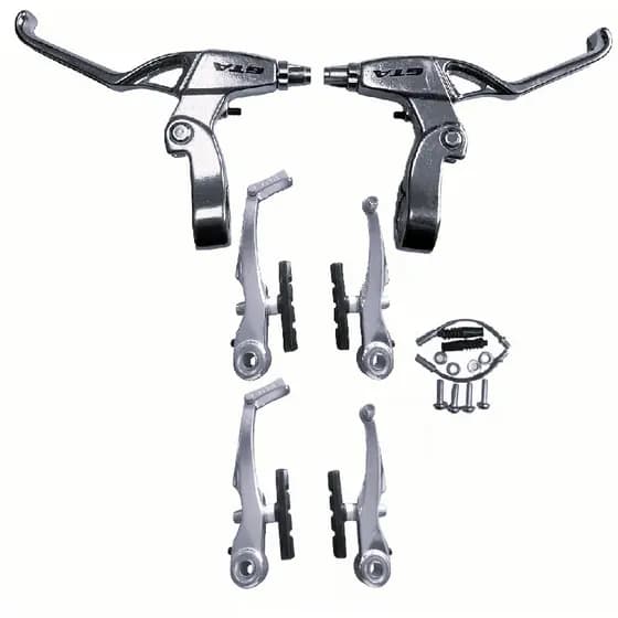 Kit Freio Vbrake Alumínio Cromado Polido Manete + Freio GTA