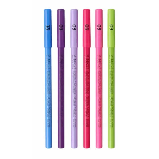 Lapis Delineador Colorido Para Olhos Pink 21 Colors 03