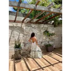 Vestido indiano longo marmorizado, vestido indiano costa nua