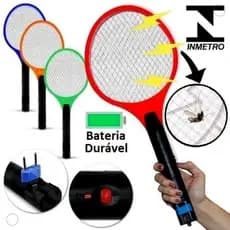 Raquete Elétrica Bivolt 110v 220v Mata Mosquito Dengue Insetos Recarregável