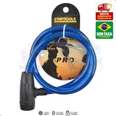 Trava Cabo De Aço Cadeado Segurança Bike Moto Com Chave Espiral Anti-Roubo