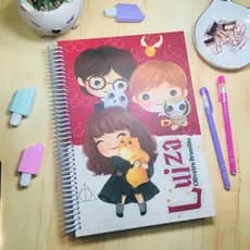 Caderno universitário personalizado com nome | 01 OU 10 Matérias | Caderno 19 x 27 cm | caderno personalizado mascote
