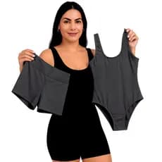 Kit Feminino Praia e Piscina: Maiô Sem Bojo + Short Suplex Confortável