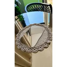 Bandeja Orgânica Espelhada 17x27cm Decorativa para Lavabo Sala Quarto e Aparador