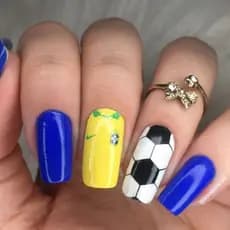 Adesivos de unhas Copa do mundo Brasil cartela com 12 películas CPM - 1030  /Adesivos,películas,unhas,nails art,unhas decoradas