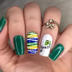 Película de Unha Copa do mundo Brasil cartela com 12 películas CPM - 1032  /Adesivos,películas,unhas,nails art,unhas decoradas